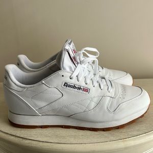 Reebok Classic Leather Sneakers in White/Gum/Great Condition/size 13